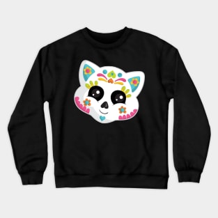 Cute Sugar Skull Cat Crewneck Sweatshirt